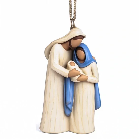 🌹🆕 Hand Painted Holy Family Nativity Religious Ornament - Picture 6 of 6